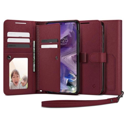 Spigen WALLET "S" PLUS GALAXY S23 BURGUNDY