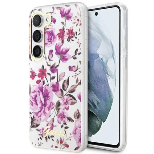 Guess GUHCS23MHCFWST S23+ S916 white/white hardcase Flower Collection