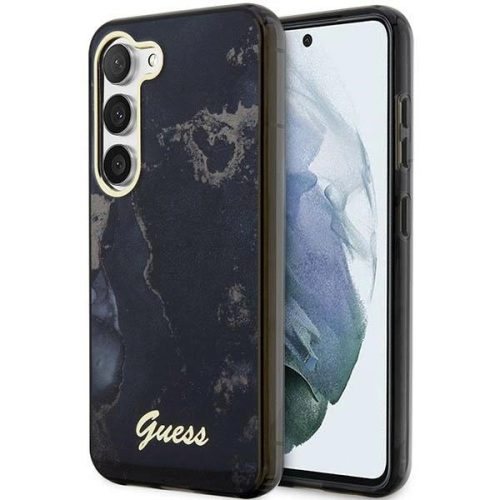 Guess GUHCS23MHTMRSK S23+ S916 black/black hardcase Golden Marble Collection