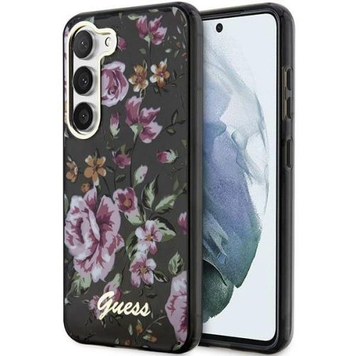 Guess GUHCS23SHCFWSK S23 S911 black/black hardcase Flower Collection