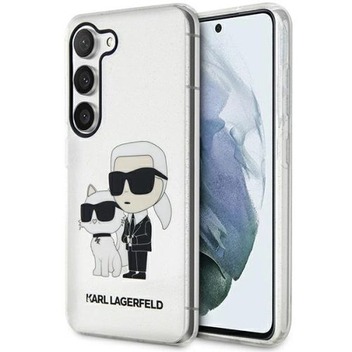 Karl Lagerfeld KLHCS23SHNKCTGT S23 S911 transparent hardcase Gliter Karl&Choupette