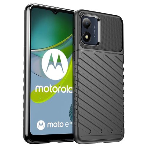 Thunder Szilikon Tok Motorola Moto E13 Armored Cover Fekete