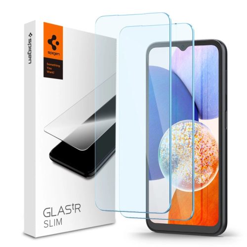 TEMPERED GLASS Spigen GLAS.TR SLIM 2-PACK GALAXY A14 5G CLEAR