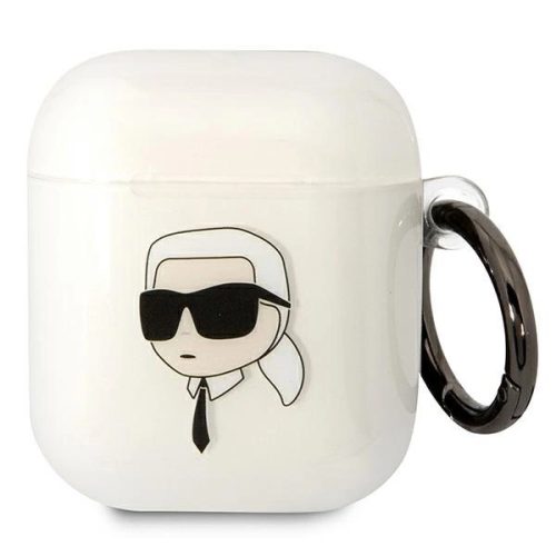 Karl Lagerfeld KLA2HNIKTCT AirPods 1/2 cover transparent Karl's Head