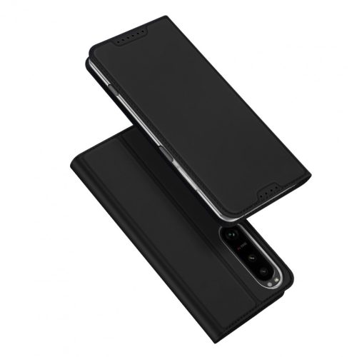 Dux Ducis Skin Pro Case for Sony Xperia 1 V Flip Card Wallet Stand Black