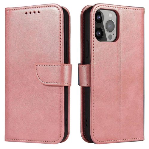 Magnet Case Cover for Xiaomi Redmi Note 12 Cover with Flip Wallet Stand Pink