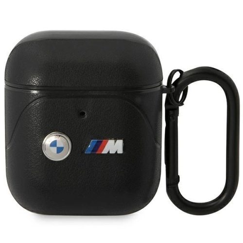 BMW BMA222PVTK AirPods 1/2 cover black/black Leather Curved Line