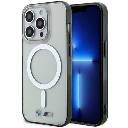 Case BMW BMHMP14XHCRS iPhone 14 Pro Max 6.7" transparent hardcase Silver Ring MagSafe