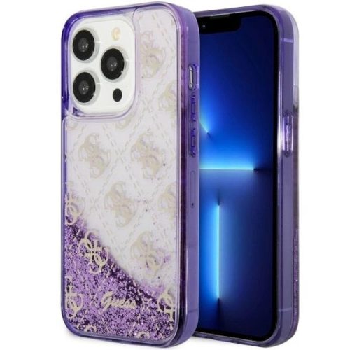 Guess GUHCP14LLC4PSGU iPhone 14 Pro 6.1" purple/purple hardcase Liquid Glitter 4G Transculent