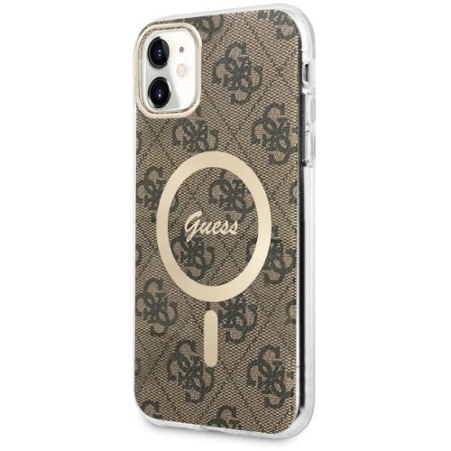 Guess GUHMN61H4STW iPhone 11 6.1" brown/brown hardcase 4G MagSafe