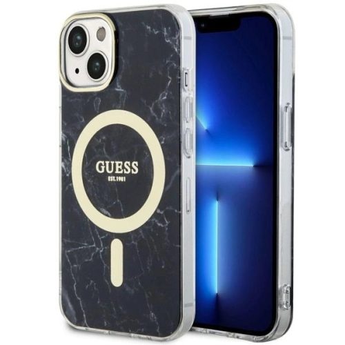 Guess GUHMP14MPCUMAK iPhone 14 Plus 6.7" black/black hardcase Marble MagSafe