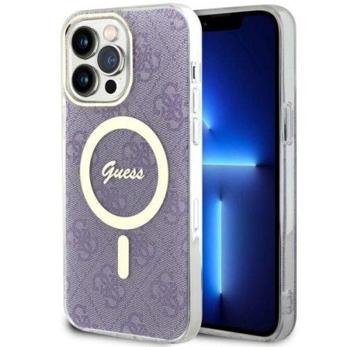 Guess GUHMP14XH4STU iPhone 14 Pro Max 6.7" purple/purple hardcase 4G MagSafe