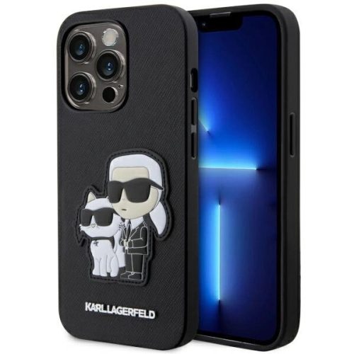 Karl Lagerfeld KLHCP14LSANKCPK iPhone 14 Pro 6.1" hardcase black/black Saffiano Karl & Choupette