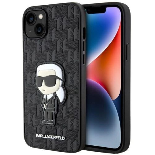 Karl Lagerfeld KLHCP14MSAKHPKK iPhone 14 Plus 6.7" black/black Saffiano Monogram Ikonik