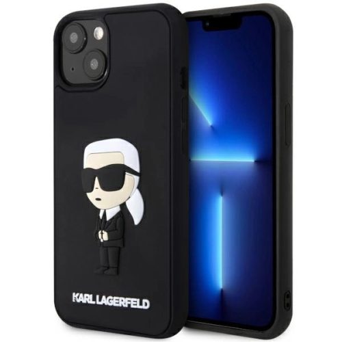 Karl Lagerfeld KLHCP14S3DRKINK iPhone 14 6.1" black/black hardcase Rubber Ikonik 3D