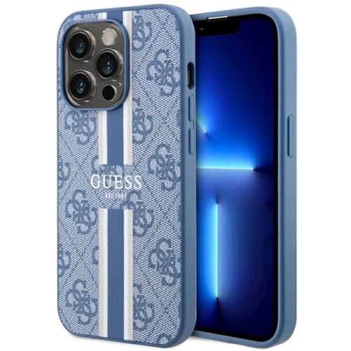 Guess GUHMP14XP4RPSB iPhone 14 Pro Max 6.7" blue/blue hardcase 4G Printed Stripes MagSafe