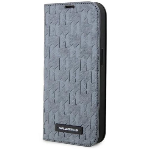 Karl Lagerfeld KLBKP14LSAKLHPG iPhone 14 Pro 6.1" bookcase silver/silver Saffiano Monogram