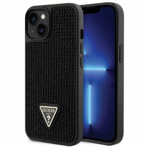 Guess GUHCP14SHDGTPK iPhone 14 6.1" black/black hardcase Rhinestone Triangle