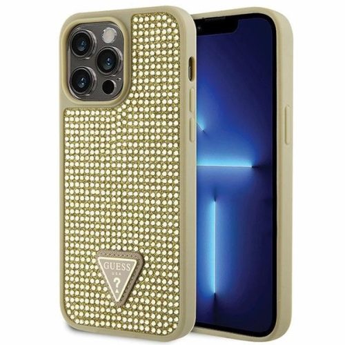 Guess GUHCP14XHDGTPD iPhone 14 Pro Max 6.7" gold/gold hardcase Rhinestone Triangle