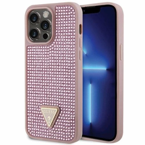 Guess Rhinestone Triangle case for iPhone 14 Pro Max - pink