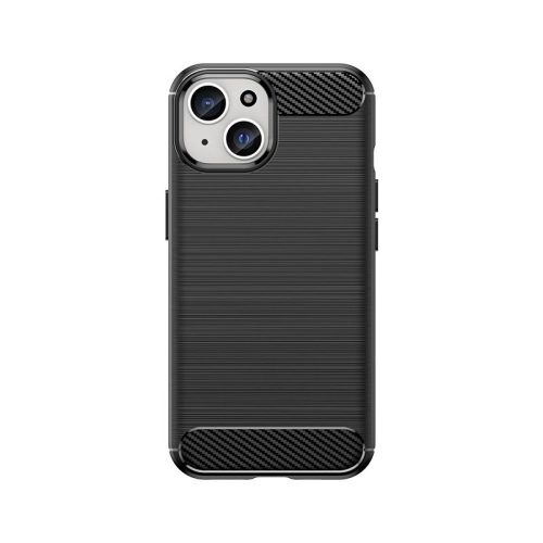 Flexible Carbon Case with carbon pattern for iPhone 15 - black