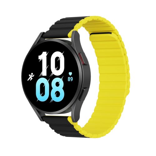 Universal Magnetic Samsung Galaxy Watch 6 Pro/6/6 Classic/5 Pro/5/5 Classic Dux Ducis Strap (20mm LD Version) - Black/Yellow