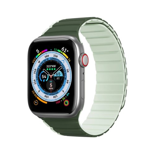 Magnetic Apple Watch Ultra, SE, 9, 8, 7, 6, 5, 4, 3, 2, 1 (49, 45, 44, 42 mm) Dux Ducis Strap (LD Version) - green