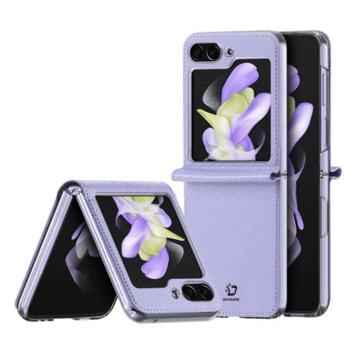 Samsung Galaxy Z Flip5 5G Flip Leather Case Wallet Back Cover Dux Ducis Bril - Purple