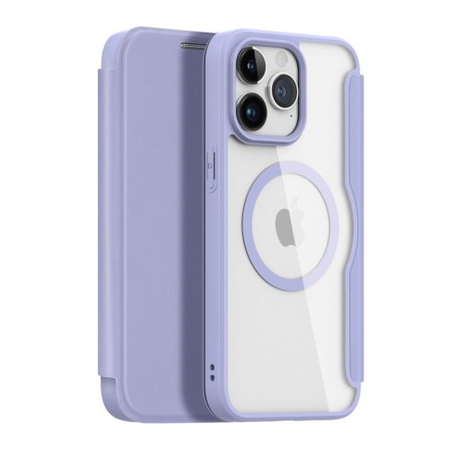 iPhone 15 Pro Max Magnetic MagSafe Flip Case Dux Ducis Skin X Pro - Purple