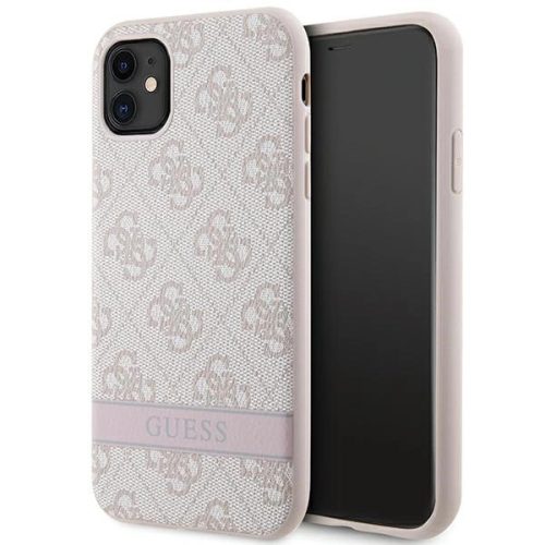 Guess GUHCN61P4SNP iPhone 11 / Xr pink/pink hardcase 4G Stripe