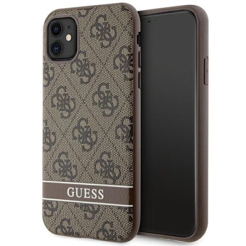 Guess GUHCN61P4SNW iPhone 11 / Xr brown/brown hardcase 4G Stripe