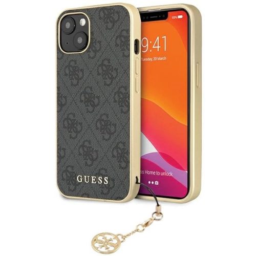 Guess 4G Charms Collection case for iPhone 14 - gray