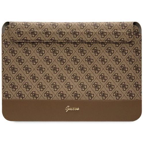 Guess Sleeve GUCS14PS4SGW 14" brown/brown 4G Stripe Metal Logo