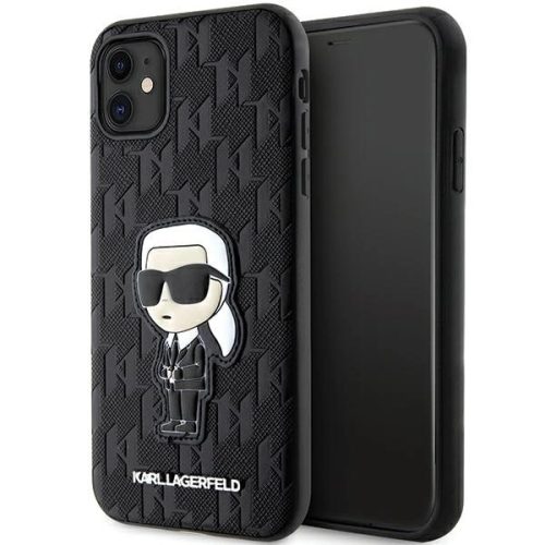 Karl Lagerfeld KLHCN61SAKHPKK iPhone 11 / Xr 6.1" black/black Saffiano Monogram Ikonik