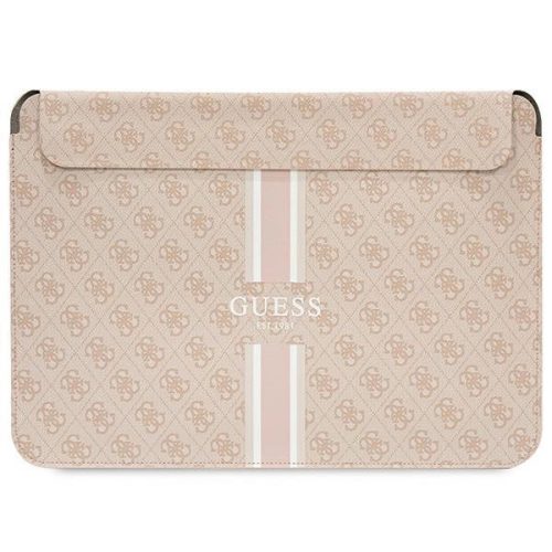 Guess 4G Printed Stripes cover for a 14" laptop - pink