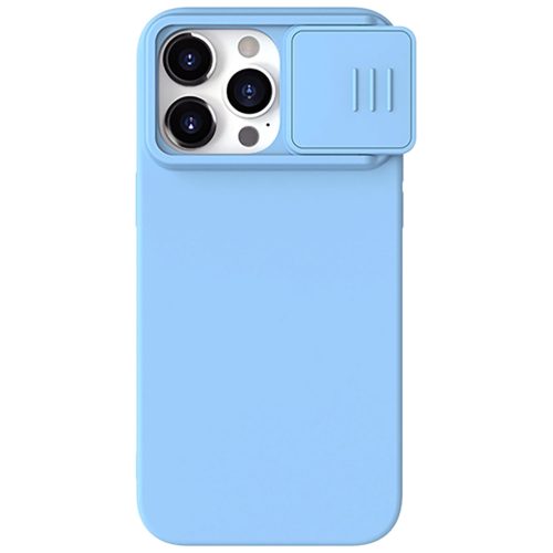 Nillkin CamShield Silky Silicone Case for iPhone 15 Pro with Camera Protector - Blue