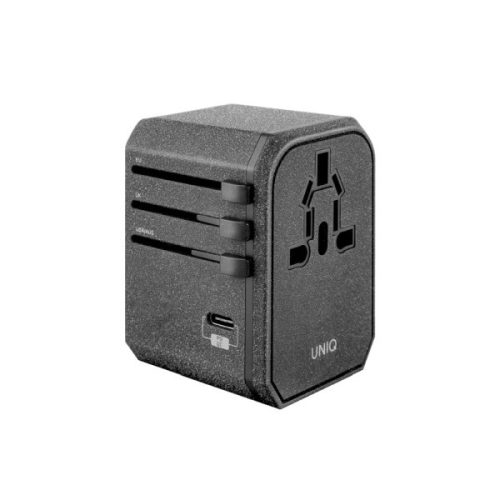 Uniq Voyage LITHOS Collective 33W 2xUSB PD 18W QC 3.0 travel adapter - gray