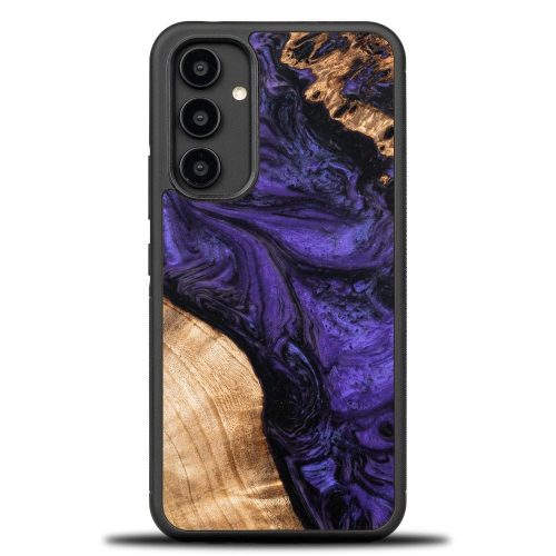 Wood and Resin Case for Samsung Galaxy A54 5G Bewood Unique Violet - Purple Black