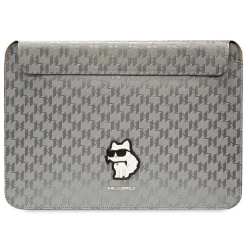 Karl Lagerfeld Saffiano Monogram Choupette KLCS14SAKHPCG 14" Laptop Case - Silver