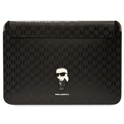 Karl Lagerfeld Sleeve KLCS16SAKHPKK 16" case - black Saffiano Monogram Ikonik