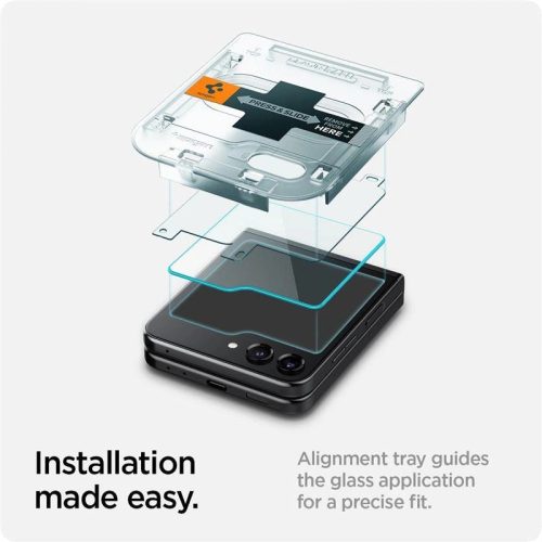 TEMPERED GLASS Spigen GLAS.TR "EZ FIT" 2-PACK GALAXY Z Flip 5 CLEAR