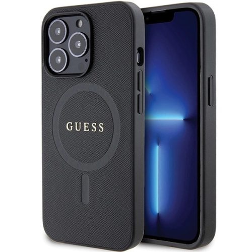 Guess GUHMP13LPSAHMCK case for iPhone 13 Pro / 13 - black Saffiano MagSafe