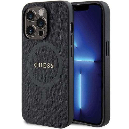 Guess GUHMP14XPSAHMCK case for iPhone 14 Pro Max 6.7" - black Saffiano MagSafe