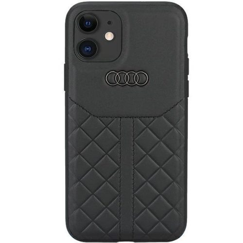 Audi Genuine Leather iPhone 11 / Xr 6.1" black/black hardcase AU-TPUPCIP11R-Q8/D1-BK