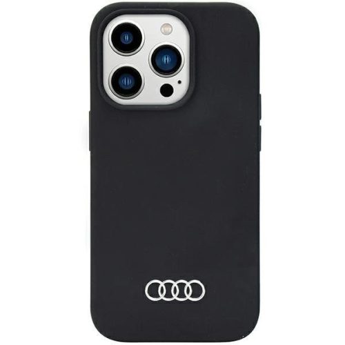 Audi Silicone Case iPhone 14 Pro 6.1" black/black hardcase AU-LSRIP14P-Q3/D1-BK