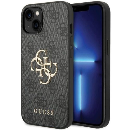 Guess 4G Big Metal Logo case for iPhone 15 Plus - gray