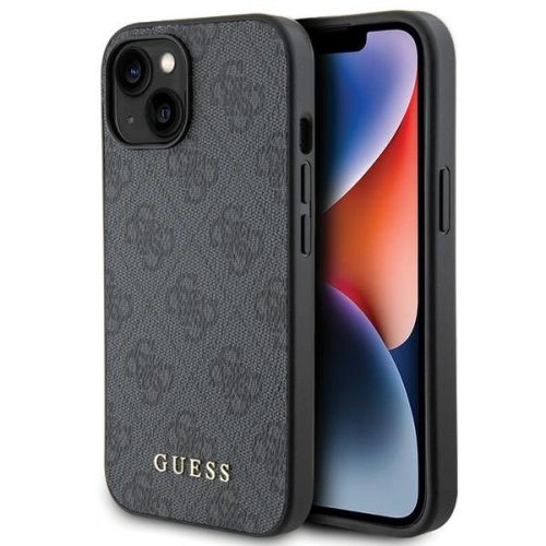 Guess 4G Big Metal Logo case for iPhone 15 Plus - gray