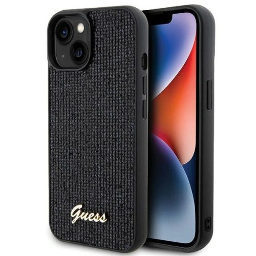 Guess Disco Metal Script case for iPhone 15 - black