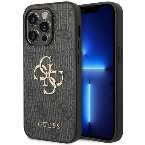 Guess 4G Big Metal Logo case for iPhone 15 Pro Max - gray