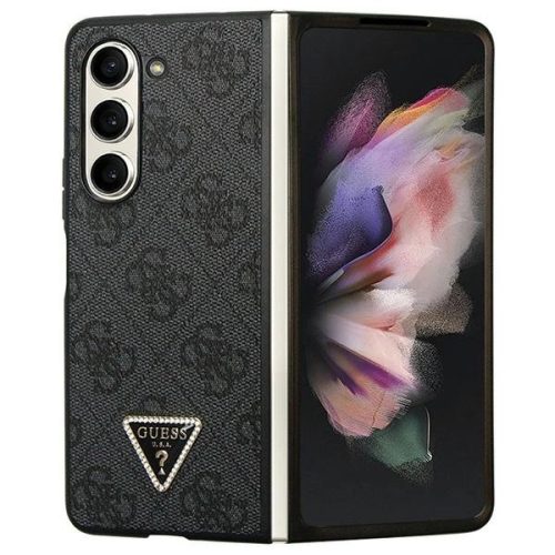 Guess Leather 4G Diamond Triangle case for Samsung Galaxy Z Fold 5 - black